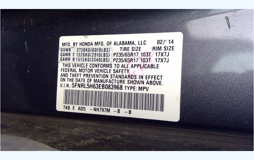 2014-2017 Honda Odyssey Engine Mount Control Module ACM 38700-TK8-A11 172K Miles