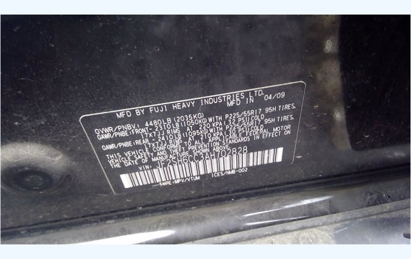 OEM 2010 Subaru Forester Instrument Cluster Speedometer MPH AT 85021SC950 - 112,213 Miles