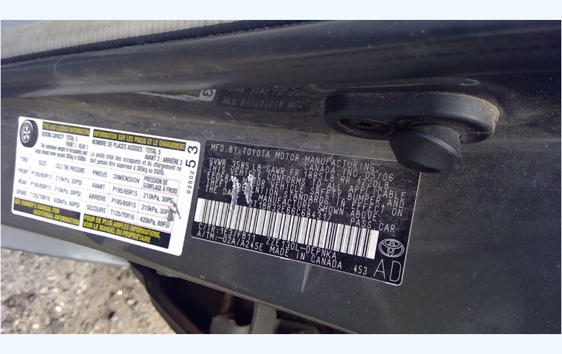 Used OEM Right Quarter Panel Tail Light Assembly – Toyota Corolla (2004–2008)