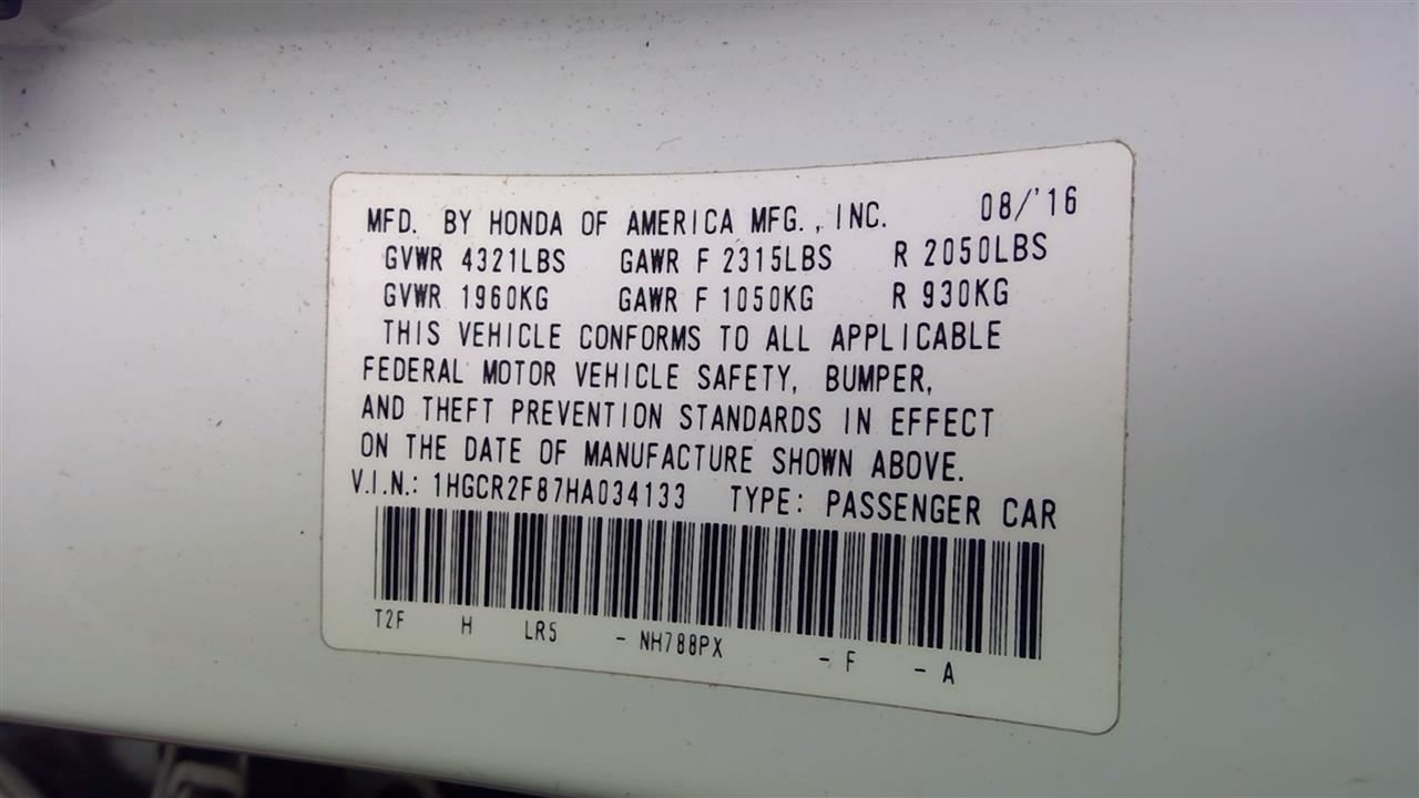 OEM Used Instrument Cluster Speedometer – 82,000 Miles – 2013-2017 Honda Accord EX-L Sedan 2.4L (MPH)