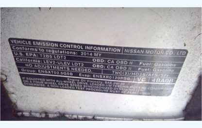 2014-2017 Nissan Rogue Left Driver Side Quarter Panel Tail Light OEM 26555-4BA0A Used